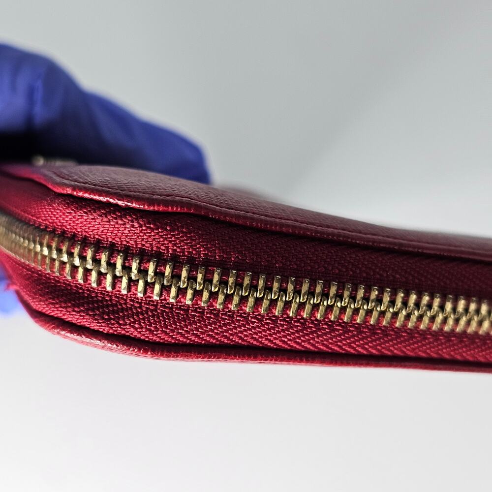 Furla Babylon XL Zip-Around Continental Wallet – Red Saffiano Leather - EUC - Picture 6 of 14